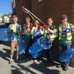 Selaine Saxby with Llanelli Conservative members at Town Centre Clean up