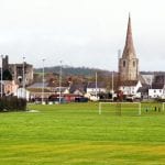 View of Kidwelly from site of GVRail station