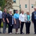 From left to right: Darren Thomas, Kirstie-Anne Donoghue, Eirlys Twigg, Joyce Morgan, Sandrea Howells, Linda Evans and Cllr Tony Brinsden. Absent from photograph was Daisy Lambe