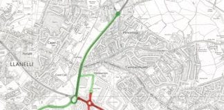 A484 Berwick to Trostre night-time closure roadworks 499x485