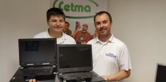 LOCAL FACTORY DONATES TO PROJECT Daren and Daniel with Daniel