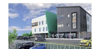 Full steam ahead for Cardigan Integrated Care Centre / Bant â ni ar gyfer Canolfan Gofal Integredig Aberteifi 3D View of Front Entrance
