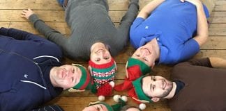 Only Men Aloud prepares to unleash their inner Elf to support people affected by dementia this Christmas OMA 2 2