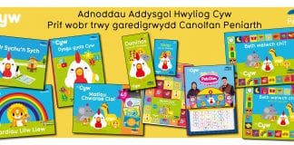 Canolfan Peniarth presents ‘Cyw’ resources to Cylch Meithrin Ffynnonwen/Canolfan Peniarth yn cyflwyno PecynCyw i Gylch Meithrin Ffynnonwen. marketing spread for twitter1 2