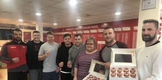 Scarlets Treated to Helzbach Lucky Cupcakes! cupcakes