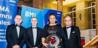 Hywel Dda Doctor named Best in Wales for Clinical Innovation / Un o Feddygon Hywel Dda yn ennill Gwobr BEST am Arloesedd mewn Gwasanaethau Clinigol Dr Udayasankar BEST Award
