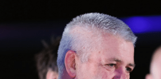 WALES SQUAD UPDATE Warren Gatland Wales coach at the Wales Grand Slam Celebration Senedd 19 March 2012