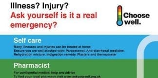 Choosing your health services this Bank Holiday| Dewis eich gwasanaethau iechyd y Gwyl y Banc hwn choosewell web
