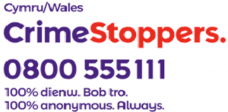 CRIMESTOPPERS LAUNCHES NATIONAL COUNTY LINES CAMPAIGN IN WALES/ Crimestoppers yn lansio ymgyrch i godi ymwybyddiaeth o ‘linellau sirol’ Crime Stoppers logo