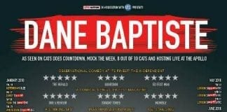 Dane Baptiste | G.O.D (Gold. Oil. Drugs.) – Announces Second Leg Of UK Tour By Huge Popular Demand GOD Tour Poster