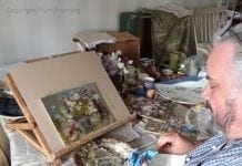 West Wales Art Scene News August 2018 Andrew Douglas Forbes at work 1