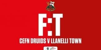 Cefn Druids vs Llanelli Town AFC Llanelli AFC