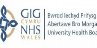 Brian back home with team’s support six months after heart attack and stroke Abertawe Health Board logo
