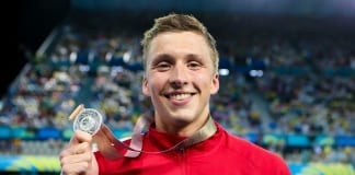 Double Commonwealth medallist swimmer supporting NSPCC’s Parents in Sport Week dan jervis 1500m silver medal SWPix