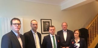 LEE WATERS AM AND NIA GRIFFITH MP – LOCAL REPRESENTATIVES REACT TO SCHAEFFLER CLOSURE 181109 schaeffler meeting e1548424455124