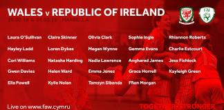 FAW Squad Announcement Wales v Republic of Ireland Squad RoI FINAL