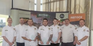 Swansea Chef Finishes Runner Up in National Game Chef of the Year Competition Winner and Runners Up with Judges Clare Smyth Stephen McLaughlin Ian McAndrew and Geoffrey Smeddle LR
