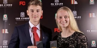 Football Association of Wales Awards 2019 david brooks and elise hughes