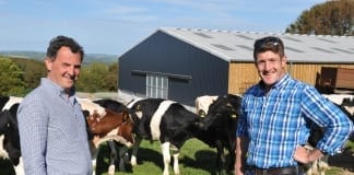 Investing £15,000 in grazing infrastructure halves beef farmer’s winter housing period/Buddsoddi £15,000 mewn seilwaith pori yn haneru cyfnod cadw gwartheg dan do ffermwr bîff Geraint Evans and James Evans 1 2