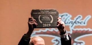 John Morgan collects Lifetime Achievement Award at Carmarthen Bay Film Festival John Morgan Photograph by Michèle Wright