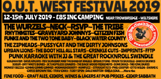 O.U.T. WEST FESTIVAL – The Wurzels, Neck, RSVP and The Tribe to headline 2019’s final edition O.U.T West Poster