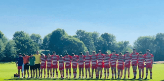 STUDENT RUGBY LEAGUE FOUR NATIONS – SCOTLAND 30 WALES 8 Wales line up for the anthem against Scotland credit David Albertelli