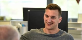Sam Warburton announced as NSPCC Wales Ambassador for Childhood as charity launches Childline Club Cymru CDF 240619 NSPCC 18