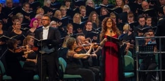 MUSIC OF WALES CENTRAL TO CELEBRATIONS AT LLANGOLLEN /CERDDORIAETH CYMRU WTH GALON DATHLIADAULLANGOLLEN Shan Cothi and Rhodri Prys Jones at Llangollen Eisteddfod