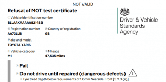 A YEAR SINCE NEW MOT TESTS INTRODUCED: OVER 10 MILLION VEHICLES IN THE UK HAVE FAILED new mot certificate fail