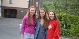 In a changing and challenging educational environment, Christ College pupils again achieve excellent A level results Elin Jones with fellow pupils Phoebe Sussmann and Poppy Lawley
