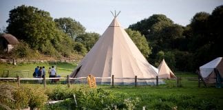 Swansea based enterprises win at Social Business Wales Awards 2019 Garden with giant tipitent in background