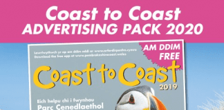 Coast to Coast advertising opportunity/Cyfle i hysbysebu yn Coast to Coast ad packweb