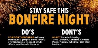 Halloween & Bonfire Safety 2019 Bonfire Night Poster Eng