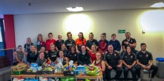Wales Women Rugby League side make donation to Cardiff Foodbank Wales Women Rugby League side make donation to Cardiff Foodbank