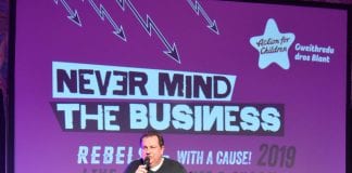 Never Mind the Business Swansea raises £37k for Action for Children kev johns hosting