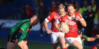 Baptism off fire for Lithuania in their first ever international Man of the Match Curtis K www.ianlovell.com
