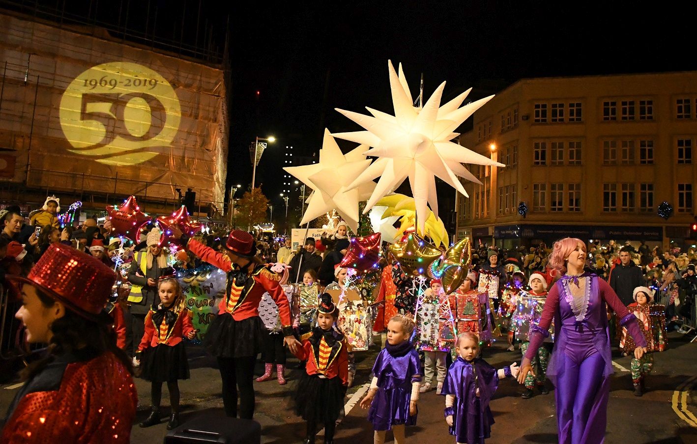 Thousands of people watched this year’s Swansea city centre Christmas