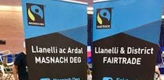 WELSH GOVERNMENT GRANT AWARD FOR FAIRTRADE LLANELLI Fairtrade banners