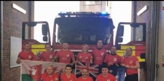 Firefighters from Llandelio Fire Station take part in Static Bike Challenge 86610536 2507428509586667 1524969451735220224 o