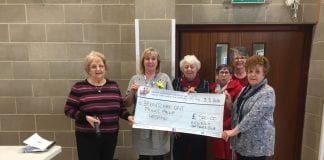 Kidwelly Tea Dance Club donate £500 to Breast Care Unit Prince Philip Hospital Breastcare Unit scaled