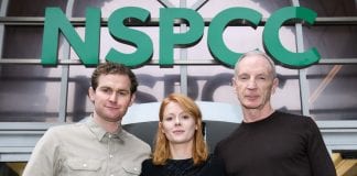 Inspirational film depicting the life of NSPCC ambassador David Tait to be shown at Cardiff cinema Mark Stanley who plays David Tait on screen Emily Beecham who plays Davids wife Vanessa on screen and David Tait