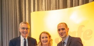 Headlands Principal celebrated with national charity Stephenson award Matt Burns right with fellow winner Bronagh Norris and runner up Graham Harrison scaled