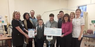 ANNMARIE THOMAS – £9200 DONATION TO PHYSIOTHERAPY SERVICES presentation scaled