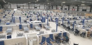 Hywel Dda Chief Executive praises “remarkable effort” as COVID-19 field hospitals are completed PYS