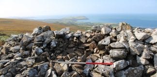 Help protect heritage sites on your daily exercise Carn Ingli disturbance to the rampart wall including removal of material scaled