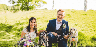 Fur Better or Fur Worse: The Couples Involving their Furry Friends into their Proposals and Wedding Days Roxanne and her rescue lurchers