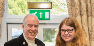 Deputy Youth Mayor lands wellbeing ambassador role Erin at the High Sheriff Awards last year