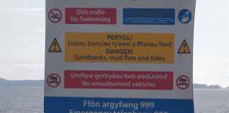 Pollution of Air and Water –The Lock down has shown us how clean our environment can be! Llanelli Beach Sign 1