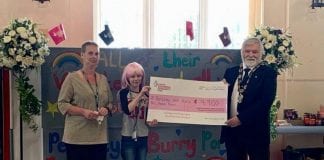 CETMA FOODBANK RECEIVES LOTTERY SUPPORT PBP Food bank with Cheque