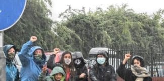 BLM Taking the knee. picton monument, Monument Hill Carmarthen. taking the knee 2